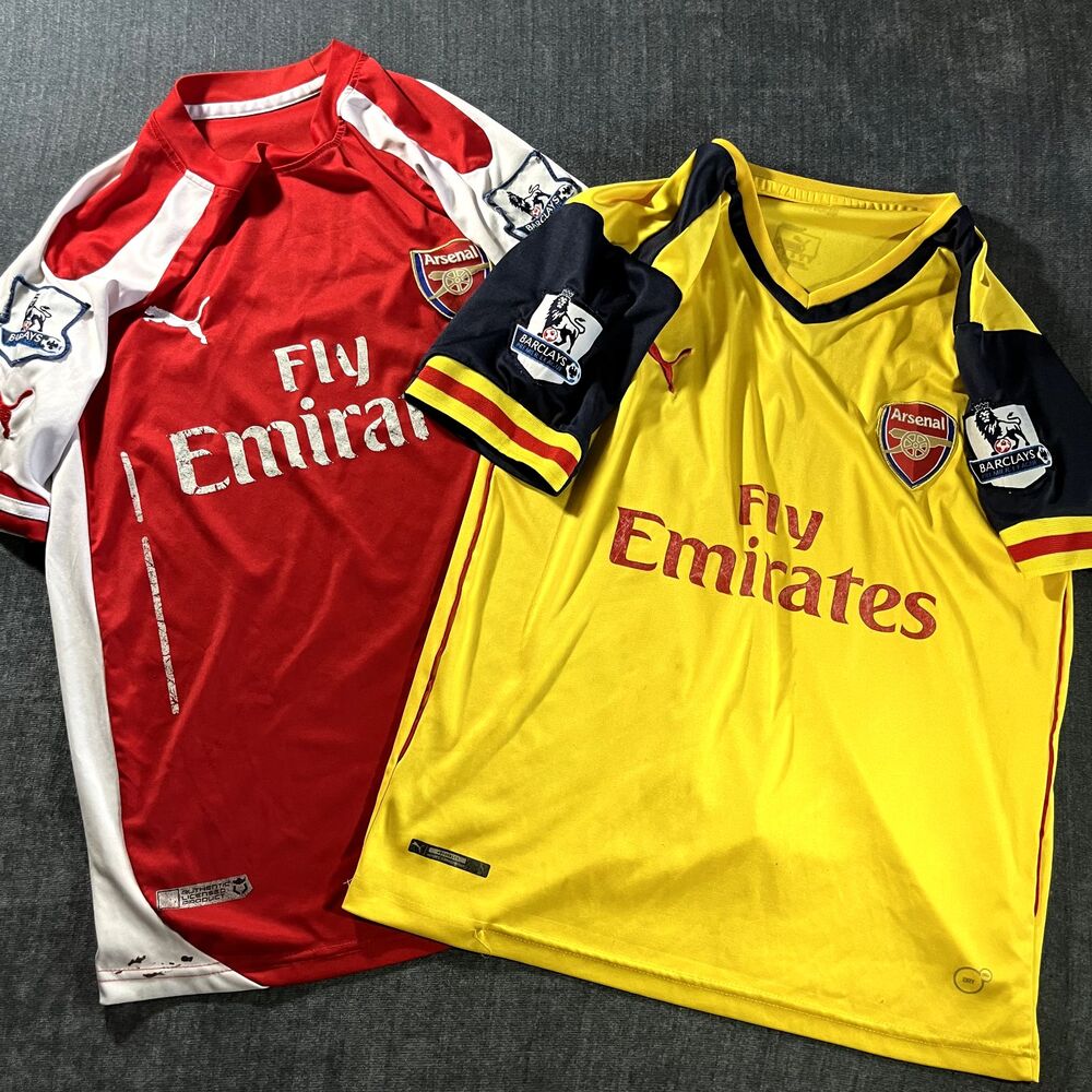 Lot of 2 Arsenal Gunners Away 2014/15 Puma Soccer Premier league Jersey Size S